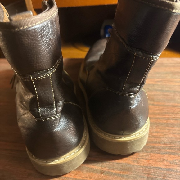 Steve Madden Dark Brown Lace-Up Boots - Picture 7 of 9